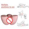 Masturbator met grote kont voor mannen masturbatie vagina 3D realistische zachte dubbele uiteinden schimmel seks speelgoed apparaat half lichaam omgekeerde model bil