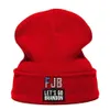 Unissex FJB let's Go Gorros de malha de inverno com estampa de Brandon e gorros despojados com punhos gorros com bandeira das eleições dos EUA bonés de caveira de malha sem abas anti Biden Trump 2024 fantasia