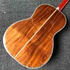 Anpassad 39 tum OOO Typ Alla Solid Koa Wood Acoustic Guitar Back Side är Solidwood