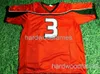 Niestandardowy Frank Gore Miami Hurricanes Orange Jersey zszyte