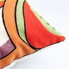 Yokistg broderie abstraite coussin coussins coussins picasso couvertures oreillers décoratifs pour canapé-cileur 45x45cm 210401