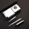 Ballpoint Pens Desktop Metal Signature Pen Kit With Stand 100 Sheets Note Papers Refillable Durable Office Business Supplies