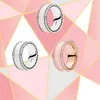 Kluster ringar 2021 Mode Charm 100% S925 Sterling Silver i tre olika färger Original DIY smycken lämpliga för kvinnor
