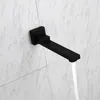 Matte Black Three- Functions Rain Shower Faucet Set Wall Mounted Arm Diverter Mixer Tap Brass Handheld Spray Bathroom Sets