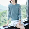 Hohe Qualität glänzende Frauen O Hals Pullover Herbst Winter Pullover figurbetonte Dame Basic Spitze Patchwork Strickpullover Langarm 210604