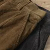 Мужские брюки мужские вельветовые брюки свободные мешковатые прямые японские ретро -повседневные комбинезоны одежда
