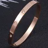 luxe schroef armbanden dames roestvrij staal gouden armband kan worden geopend paar eenvoudige sieraden geschenken voor vrouw accessoires groothandel ketting bij de hand