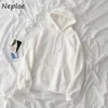 Neploe Hongkong stil förtjockade hoodies hösten ny mode kvinnlig koreanska lösa solida enkla kvinnor sweatshirts 82169 210423