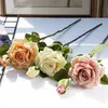 Hoge Kwaliteit Realistische Decoratieve Bloemen Dagelijkse Woondecoratie Hotel Kunstbloem Rose Bouquet Huwelijksplaatsing RH1983