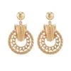 Boucles d'oreilles cercle chaîne exagérée préparation creuse métal personnalité femme bijoux cadeaux cerceau Huggie