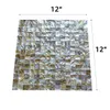 Art3D 30x30cm 3D Muurstickers Naadloze Moeder van Parel Mozaïek Backsplash Tegel Natuurlijke Polychromy voor Keuken Badkamer, Wallpapers (6-Piece)