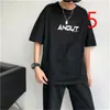 Summer Korean Slim Half Sleeve T-Shirt Trend Bawełna Męskie Stojak Kołnierz 210420