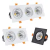 Downlights Superhelle LED-Einbauleuchte, dimmbar, quadratisch, COB-Punktleuchte, Deckenleuchte, AC 110 V, 220 V