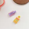 Новая Корея мода детская простая милая прозрачная желе конфета уткибилл клип для сладкой девушки принцессы волосы аксессуары для волос