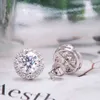 AEAW 2CTW DEF WHITE Diamond Test Passed Moissanite Silver Earring Smycken Gemstone Girlfriend Present Specialpris för kvinnor