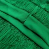 Fringe Green Bodycon Lápis Saias Tassel Cintura Alta Mulheres Estiramento Bainha Midi Comprimento Senhoras Slim Jupe Saias Faldas Plus Size 210416