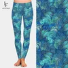 LETSFIND Super Soft Milk Silk Print Waves Style Women Plus Size Fitness Leggings High Waist Ccomfortable Elastic Full Pant 210925