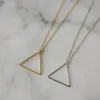 Simple Gold Triangle Pendant For Women Vintage Sweater Long Chain Necklaces collares mujer moda 2020 Jewelry Gifts