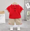 Baby jongenskleding sets zomer designer pasgeboren katoen schattige t-shirt shorts 2 stuks trainingspakken voor jongen peuter casual joggingpakken8482559