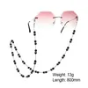 Oogglazen Touw Strap Zwart Kralen Zonnebril Bril Ketting Crystal Sieraden Lanyard Cord Hanging Necklace