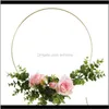 Decorative Flowers Wreaths Festive Party Supplies Home & Garden10 Pcs 30 Cm Large Metal Garland Tassel Gold Craft Ring Diy Wedding Wreath De