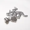 소년 망 던트 2 ''Juggalo Predator Charms 스테인레스 스틸 ICP Hatchetman 목걸이 체인 실버 폴리 쉬드 쥬얼리 친구 선물