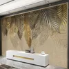 Custom Mural Wallpaper For Bedroom Walls 3D Modern Art Leaves TV Background Wall Painting Living Room Dining Room Decor Paper 210722