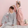 Men's Sleepwear Men's Winter Couple Man Pajamas Set Women Pyjama Suits Flannel Home Clothes Warm Pijama Hombre Conjuntos De Ensembles