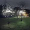 Lampade da prato 90/120LED Solar Powered Firework Ground Light Pathway Giardino Cortile Paesaggio Lampada di illuminazione decorativa