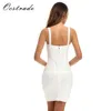 Ocstrade Women Summer Dress Arrival Fashion Sexy Ladies Clothes Spaghetti Strap Rayon Bodycon Yellow Bandage Red 210527