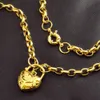 Collana con ciondolo a forma di lucchetto a forma di cuore con placcatura sottovuoto per regalo per donna e ragazza