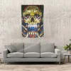 Skull Tattoo Flag Banner famosa arte pittura decorazione della casa bandiere appese 4 gromments negli angoli 3 * 5FT 96 * 144 cm decorazione della parete ispiratrice