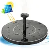 Fontaine solaire pompe 1.4W cercle jardin alimenté à l'eau flottant pour bains d'oiseaux 210713