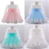 2021 Vinterkläder Baby Girl Dress Långärmad 2 1: a födelsedagsklänning för flicka Frock Party Princess Baptism Dress Infant Blomma 307 Z2