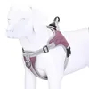 Dog Harness No Pull Reflective Nylon Padded Harnesses for All Seasons Nylon Pet Dog Harness Vest Quick Release 210712