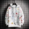 Fashion-CHAIFENKO Men's Autumn Hoodies Men Spring Anime Graffiti Sweatshirt Male Hip Hop Harajuku Japanese Streetwear Casual Hoodie Men