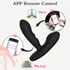 Prostata-Massagegerät, Vibratoren, APP-Steuerung, Anal-Vibrations-Butt-Plug, sexy Spielzeug für männliche Erwachsene, Silikon-Stimulator