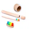 16x2.6cm and 21x2.8cm Empty Toothbrush Storage Boxes Bamboo Barrel holder Container Cylinder Portable Tube