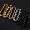 Link Chain Fashion Jewels Store 16-25cm Men Bracelet Men Stainless 7mm 11mm Largura Jóias de braçadeira torcida 2022