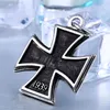 Knights Templar Iron Men's Necklace Cross Pendant Necklaces 24Inch Chain Stainless Steel Jewelry