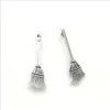 Wholesale 100pcs broom antique silver charms pendants Jewelry DIY For Necklace Bracelet Earrings Retro Style 29*8mm DH0779