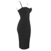 Zomer vrouwen bandage jurk bodycon elegante mouwloze sexy vestidos avondfeest MIDI jurken dameskleding 210515