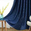 Modern Blackout Curtain for Living Room Kids Room Bedroom Printed Lucky Star Soft Window Treatment Kitchen Drapes Finished Cloth 210712