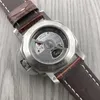 Orologio da lavoro da uomo automatico P9001 Movimento meccanico Cassa in acciaio inossidabile 316L Vetro temperato minerale Diametro 44 mm Spessore 16 mm Cinturino in vera pelle