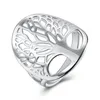 100% 925 Sterling Zilveren Ring Tree of Life Ringen voor Dames Klassieke Accessoires Anillos Fijne Sieraden Nieuwe Moederdag Moeder Geschenken 1589 V2