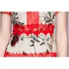 Mode robe d'été pour femmes dames à manches courtes dentelle patchwork broderie robes de mailles vestidos 210520