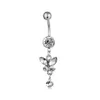 D0347 7 Färger Mix Belly Button Ring Navel Rings Body Piercing Smycken Dingle Accessories9622921