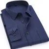 스트라이프 망 셔츠 캐주얼 비즈니스 긴 소매 chemises 드레스 셔츠 솔리드 블랙 남성 정식 셔츠 플러스 큰 크기 8xl 7xl 6xl 5XL 210609
