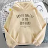 Draco Malfoy är min pojkvän brev Skriv ut hoodie kvinnor grön casual sudaderas hoodies mode hajuku sweatshirts hooded 210910