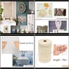 Yarn Clothing Fabric Apparel Drop Delivery 2021 2Pcs Cotton Cord M X 200M Rame Hanging Wall Hangings Plant Hangers Art Diy Handmade Home Deco